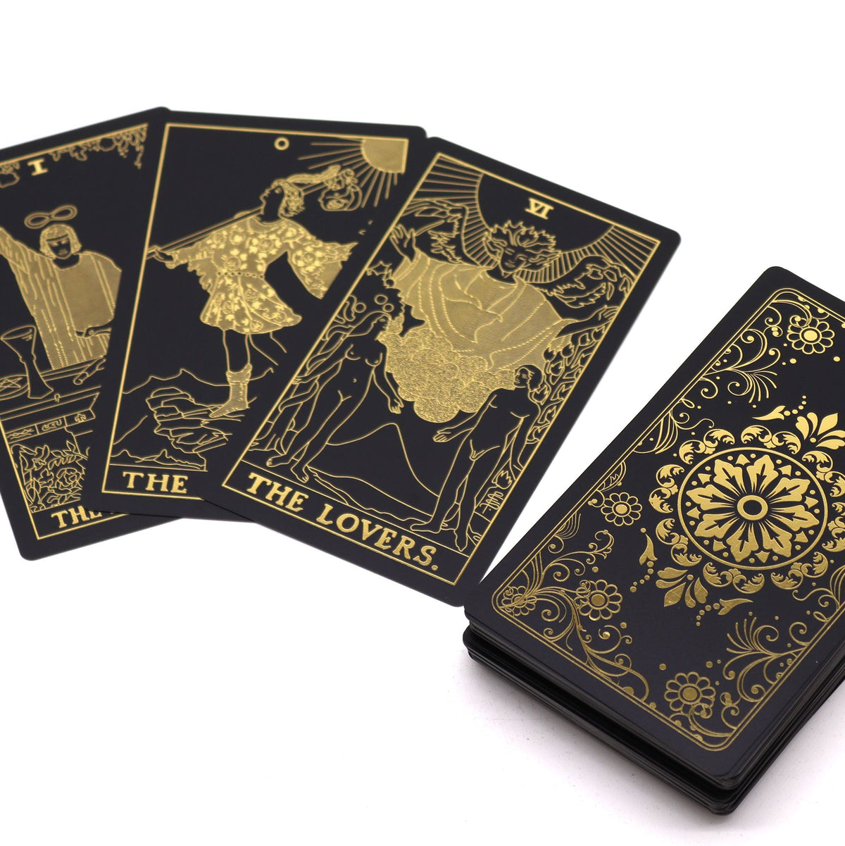 Aranyfóliás tarot kártya könyvvel, díszdobozban (angol nyelvű)