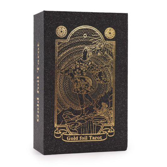Aranyfóliás tarot kártya könyvvel, díszdobozban (angol nyelvű)