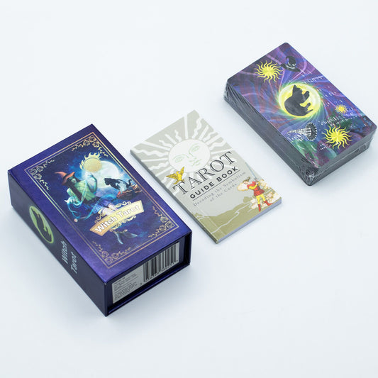 Boszorkány tarot kártya lila fóliával, útmutatóval (angol nyelvű)