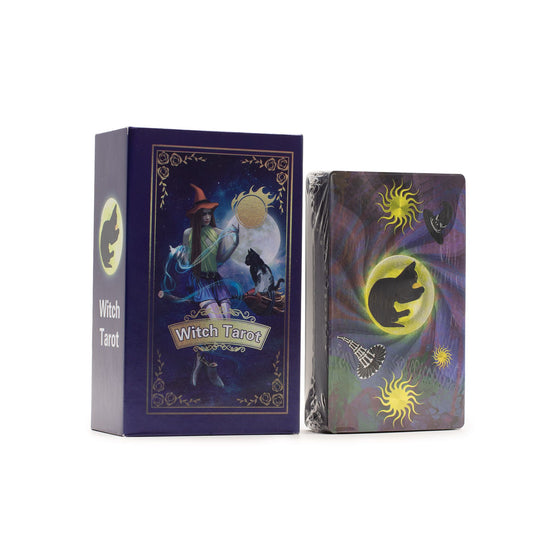 Boszorkány tarot kártya lila fóliával, útmutatóval (angol nyelvű)