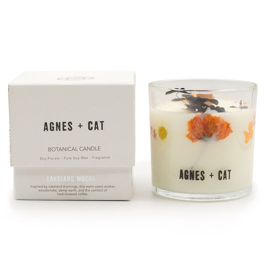 Agnes + Cat botanikus szójaviasz gyertya – Lakeland mokka