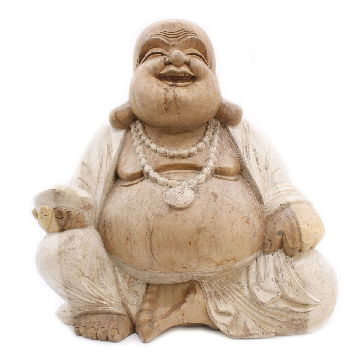 Kézzel faragott „Boldog Buddha” szobor – 50 cm