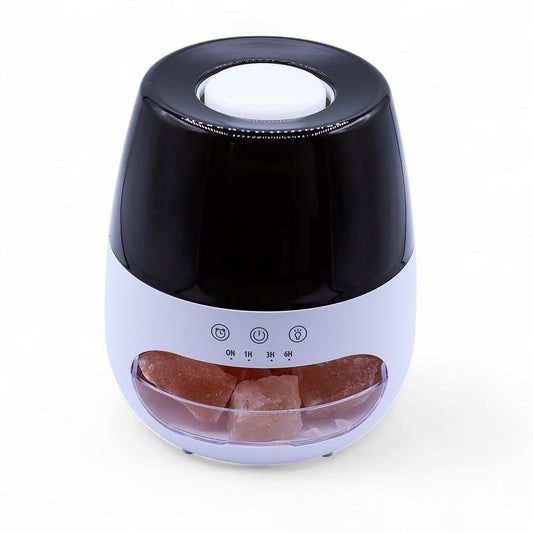 Lángeffektes aroma-párologtató – sókő hatású, fehér