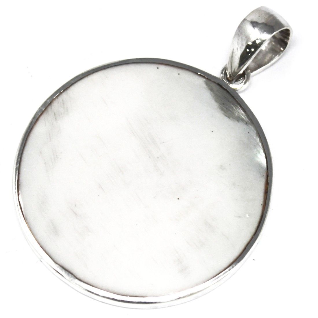 Életfa ezüst medál, 30 mm – gyöngyház