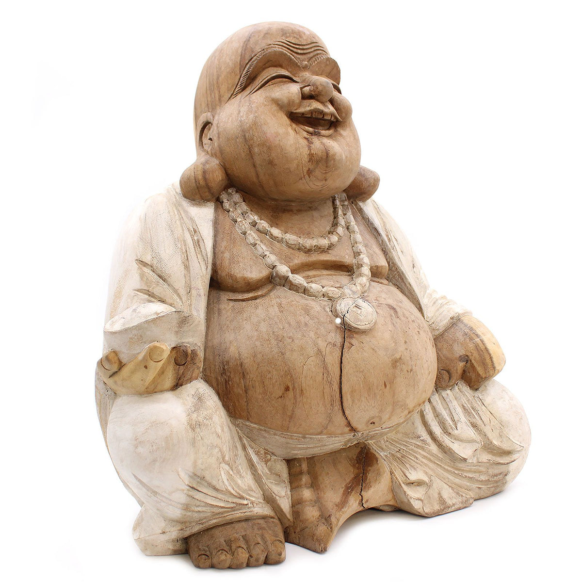 Kézzel faragott „Boldog Buddha” szobor – 50 cm