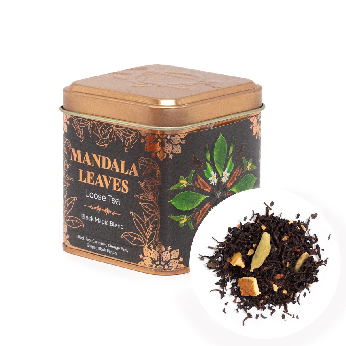 „Black Magic” fűszeres fekete tea – 50 g, fémdobozban