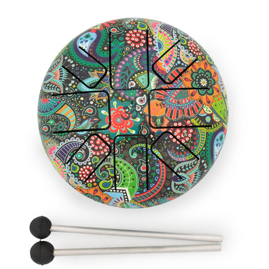 Happy drum acél nyelvdob – közepes, mandala levél