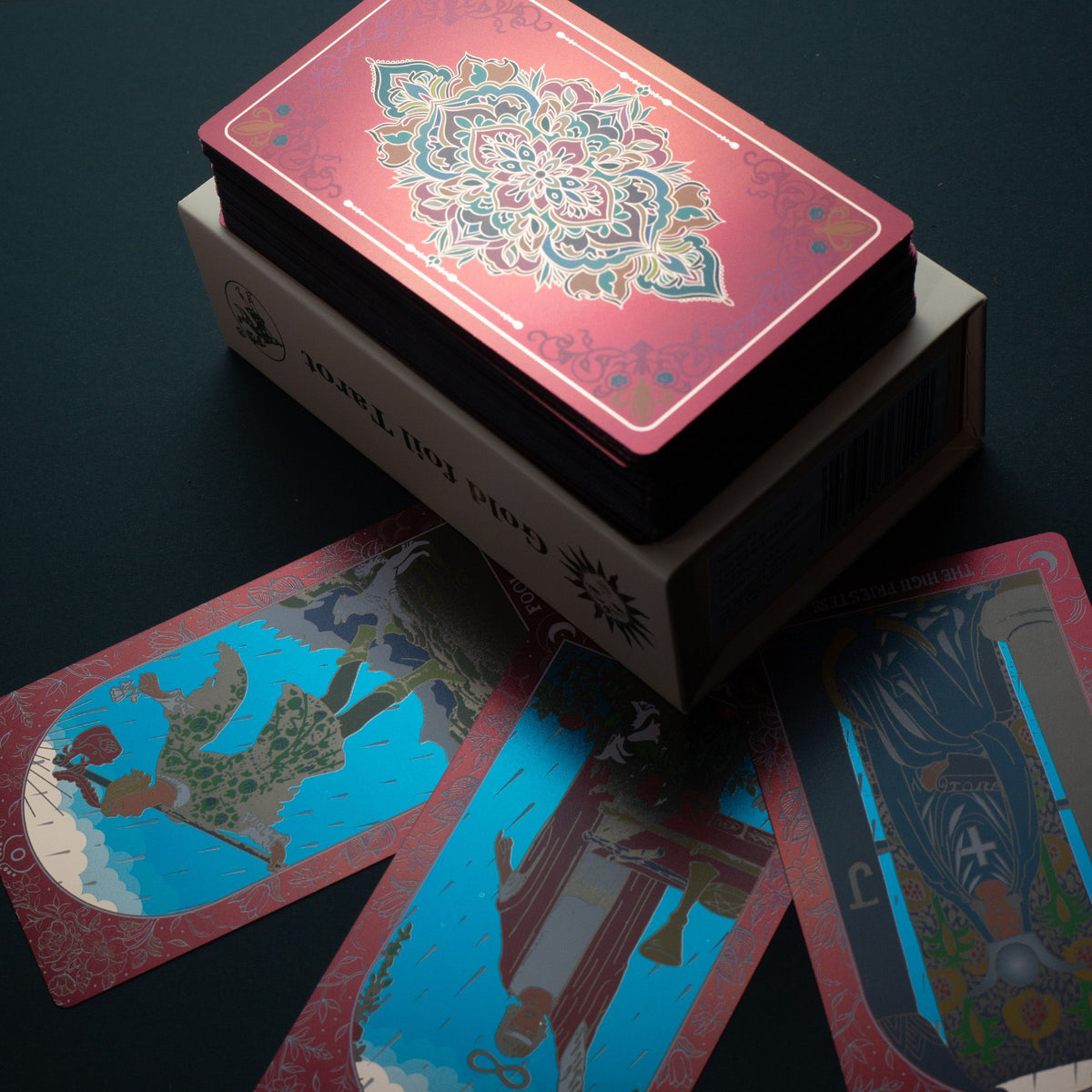 Rubin fóliás tarot kártya díszdobozban, útmutatóval (angol nyelvű)