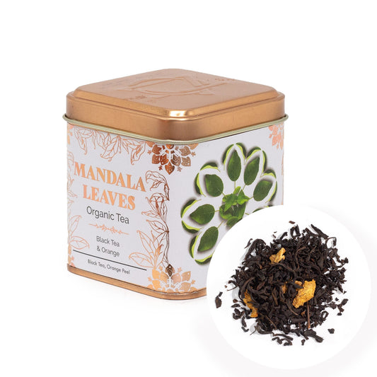 Bio narancsos fekete tea – 50 g, fémdobozban